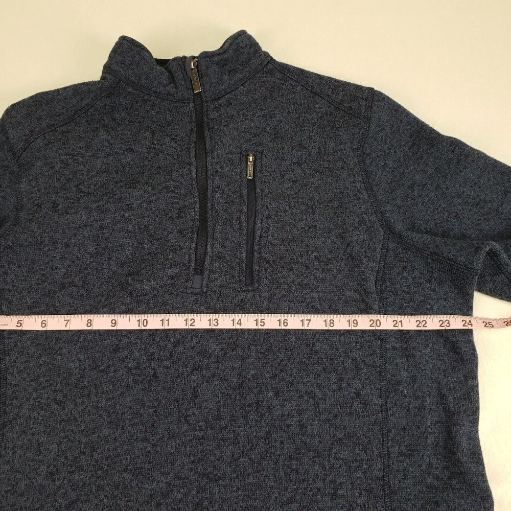 Woolrich Quarter Zip Pullover Sweater Mens XL Blue Long Sleeve Fleece Jacket - Picture 10 of 10